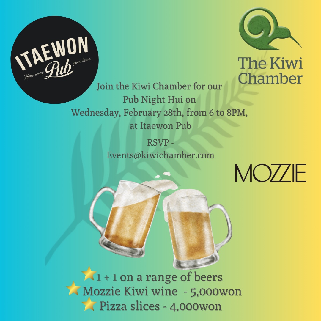 The Kiwi Chamber Pub Night Hui